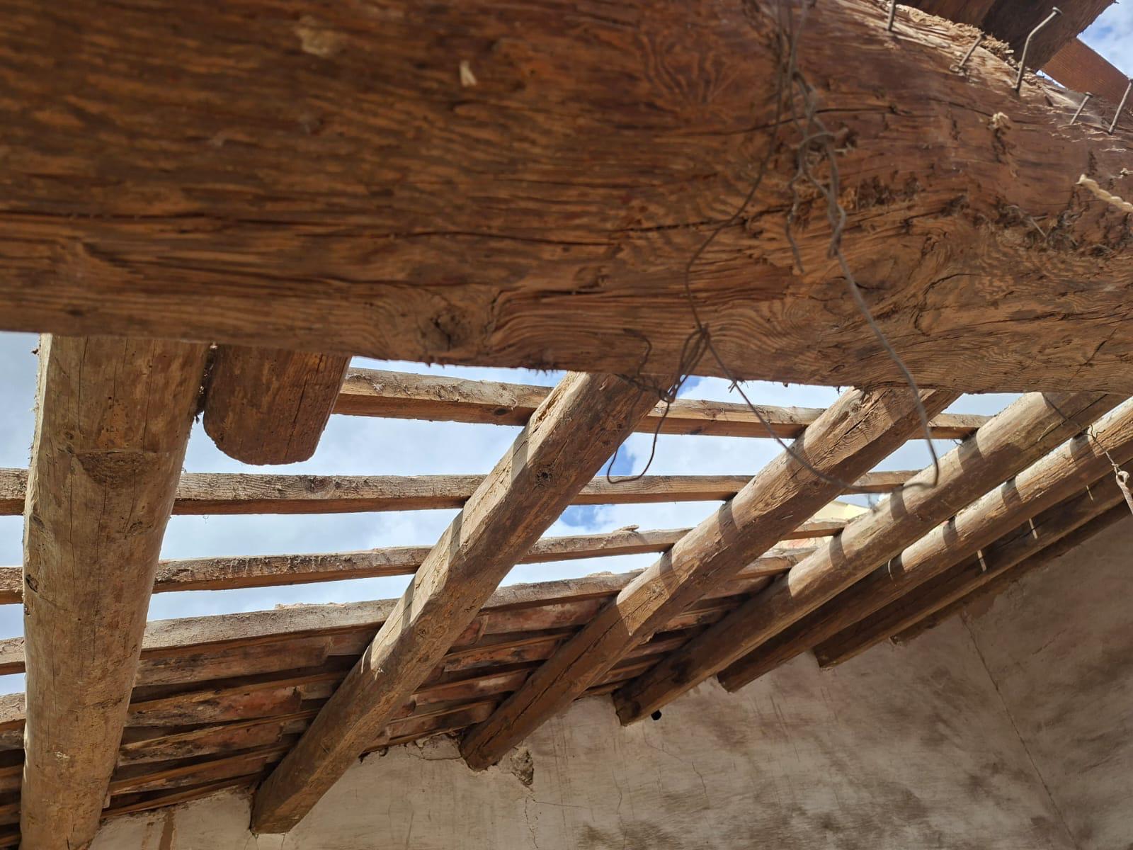 Detalle de vigas de madera